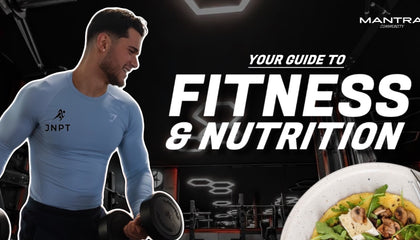 Jack NPT holding dumbbells with 'JNPT' on a gym background and 'Your Guide to Fitness & Nutrition' text.